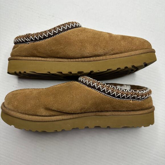 Sz 10 UGG Tasman Slippers Chestnut Brown Suede Shearling Classic Slip-On Cozy - Picture 8 of 10
